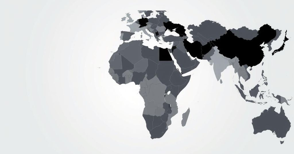 A stark representation of Africa's cholera crisis with a map highlighting affected regions in somber colors.