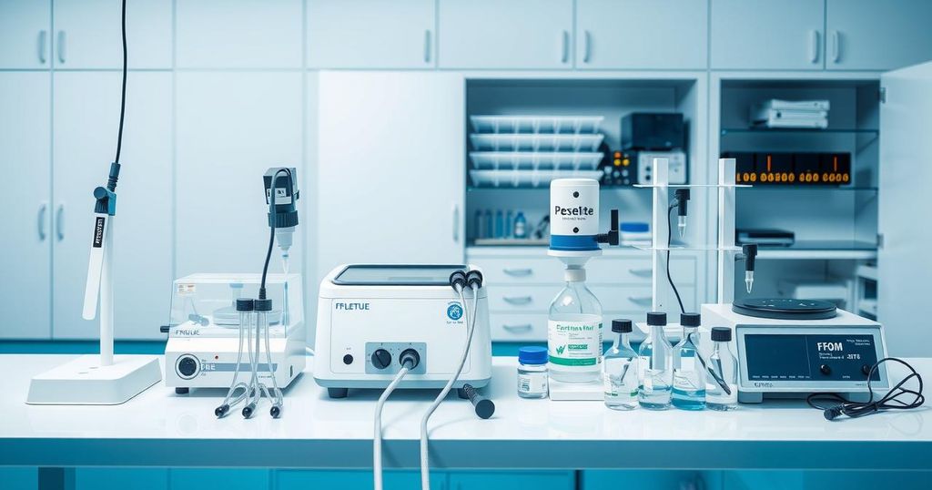 Laboratory instruments and equipment showcasing innovation and technology for scientific solutions.